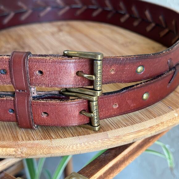 Ralph Lauren Brown Leather Belt - Picture 2 of 7
